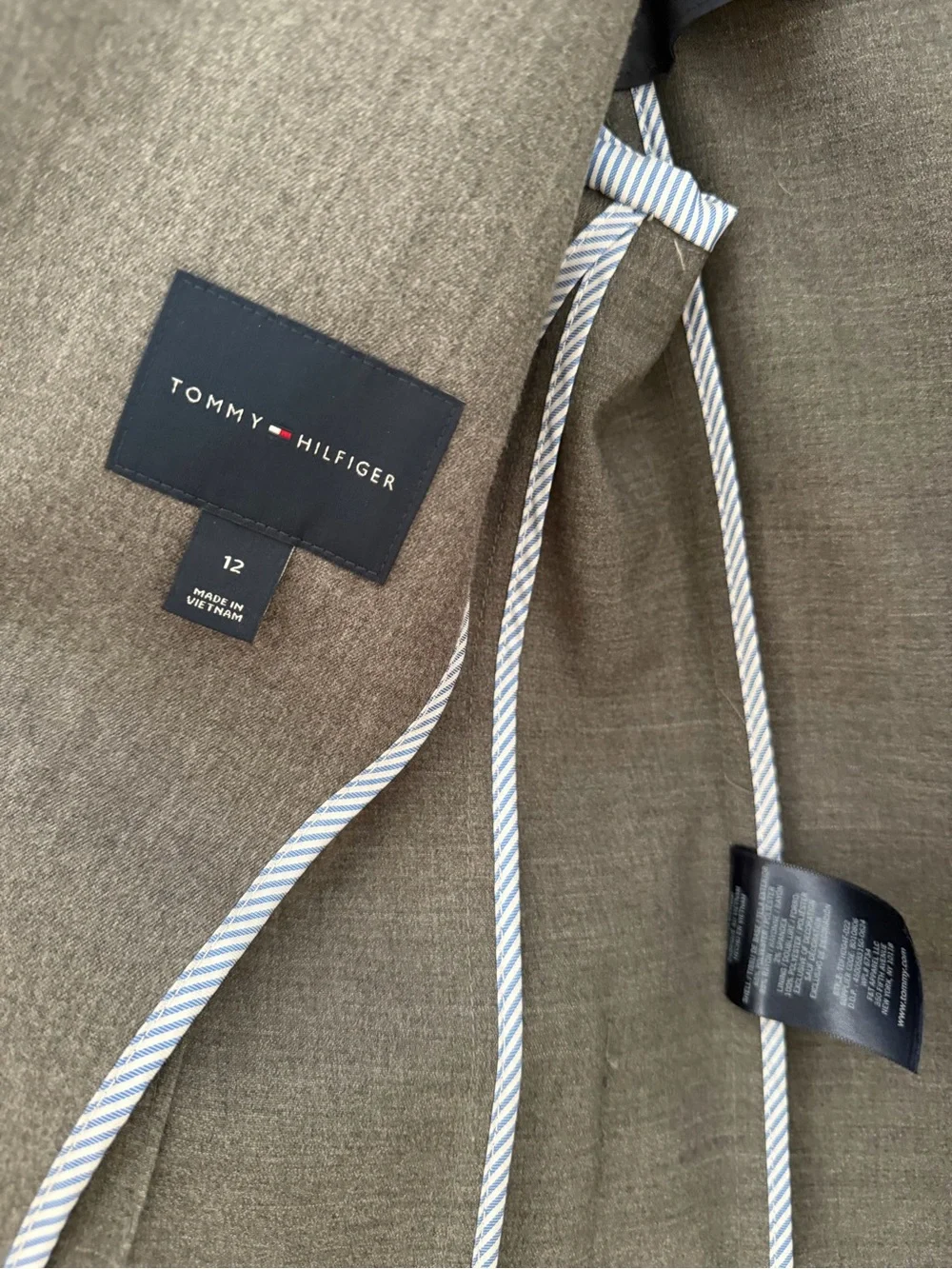 Tommy Hilfiger Boys' Charcoal Gray Sport Coat with Crest Patch